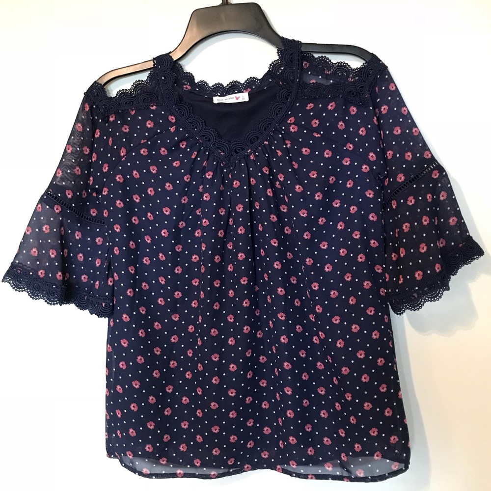 Girls Peek-a-Boo Floral Top